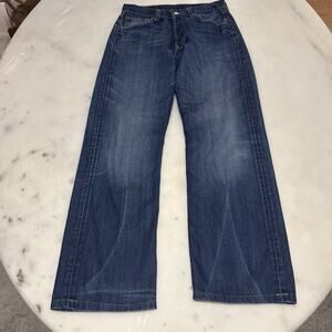 Vintage Levi's 501 Jeans 29x32 Blue 100%Cotton Denim Straight Leg Button-Fly Y2K